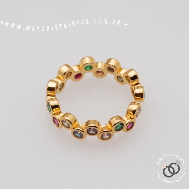 ANILLO ACERO Y CUBIC (AAC0222)