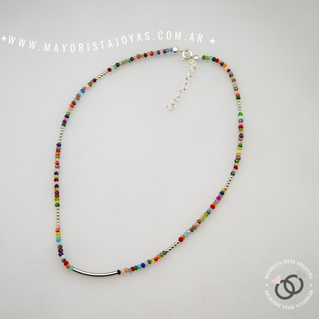 COLLAR PLATA 925 CON CRISTAL (PCK0047)