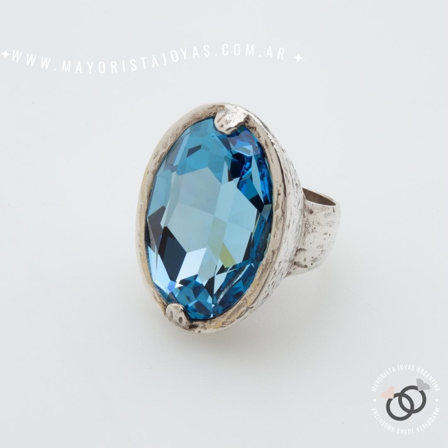 ANILLO PLATA 925 Y CRISTAL (PAC0439)