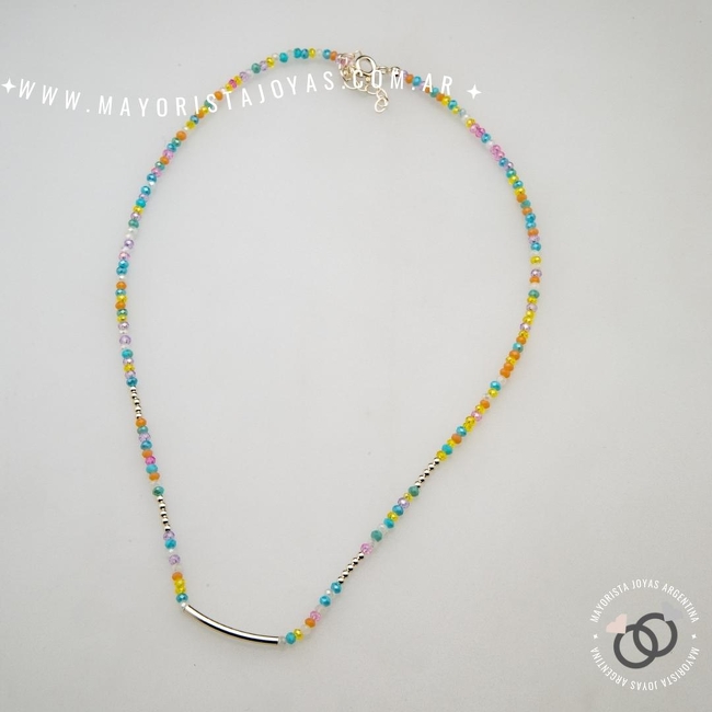 COLLAR PLATA 925 CON CRISTAL (PCK0044)