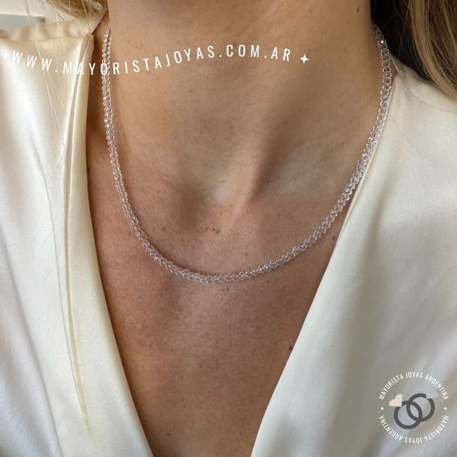 COLLAR PLATA 925 CON CRISTAL (PCK0056)