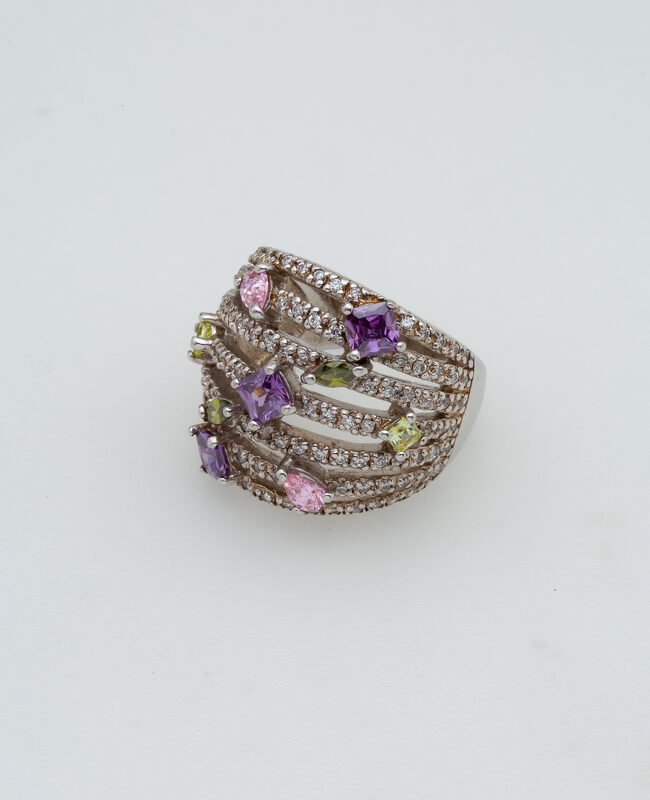 ANILLO PLATA Y CUBIC (PAC0444)