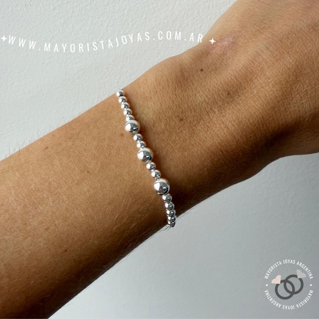 PULSERA PLATA LISA 20CM (PBL0313)
