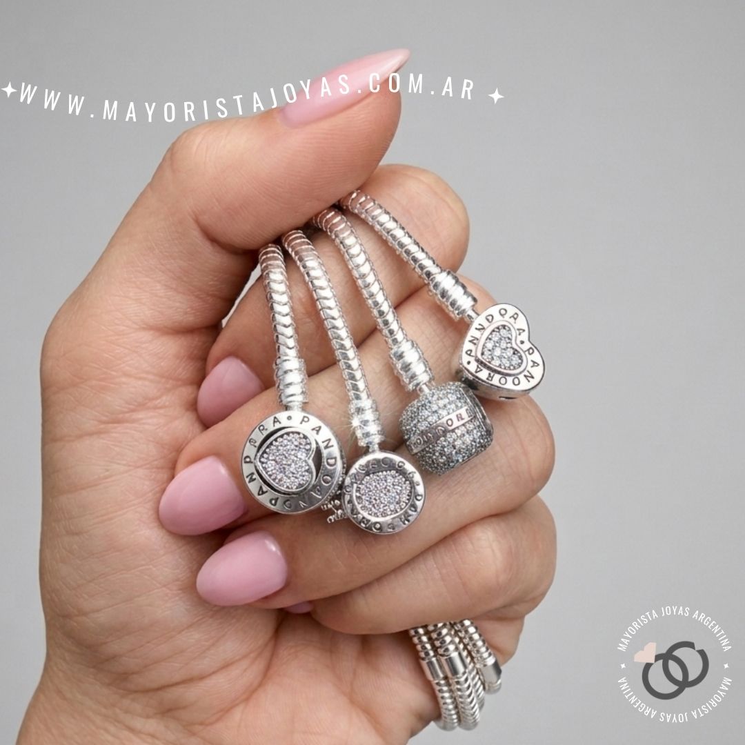 Pulsera plata y cubics (PBZ0172) - Image 2