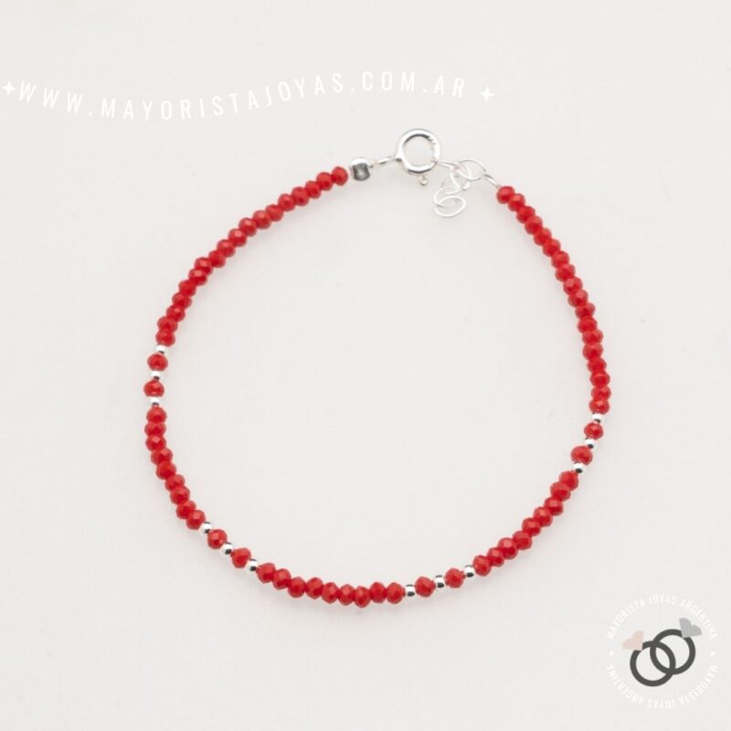 PULSERA PLATA Y CRISTAL (PBC0428)