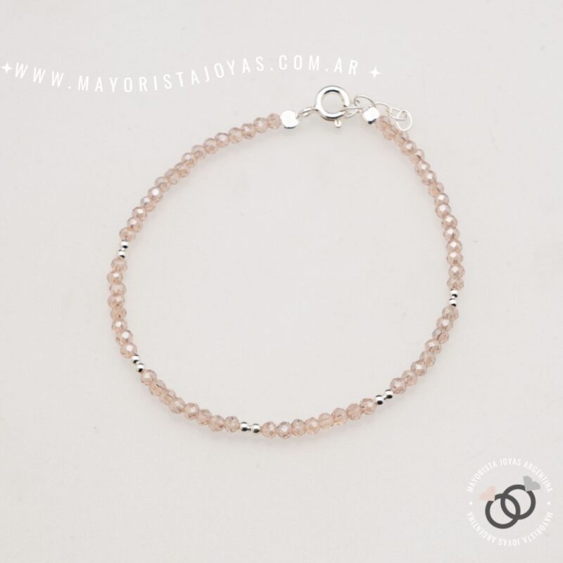 PULSERA PLATA Y CRISTAL (PBC0414)