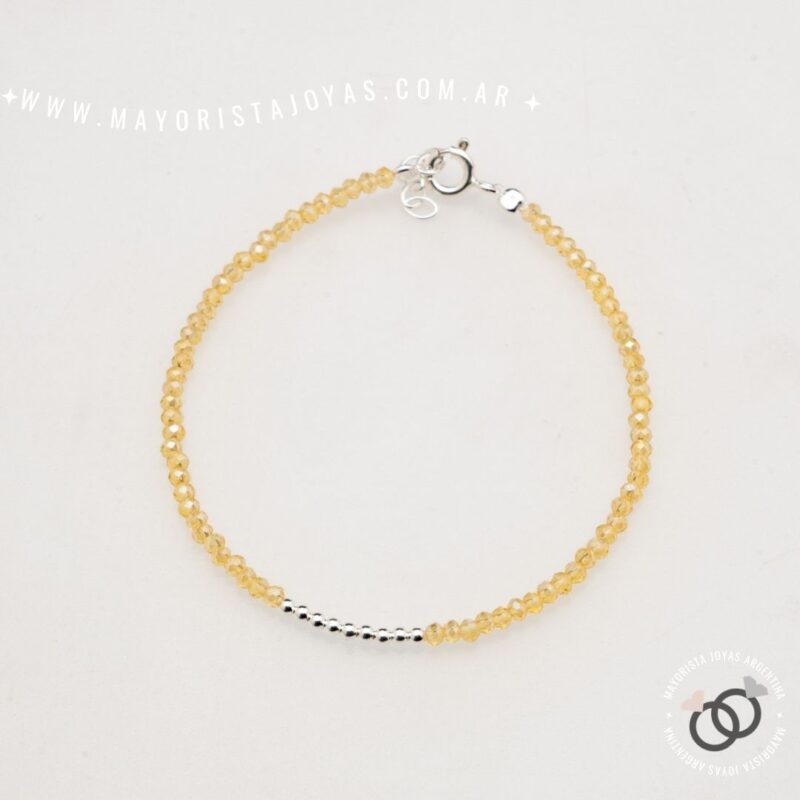 PULSERA PLATA Y CRISTAL (PBC0426)