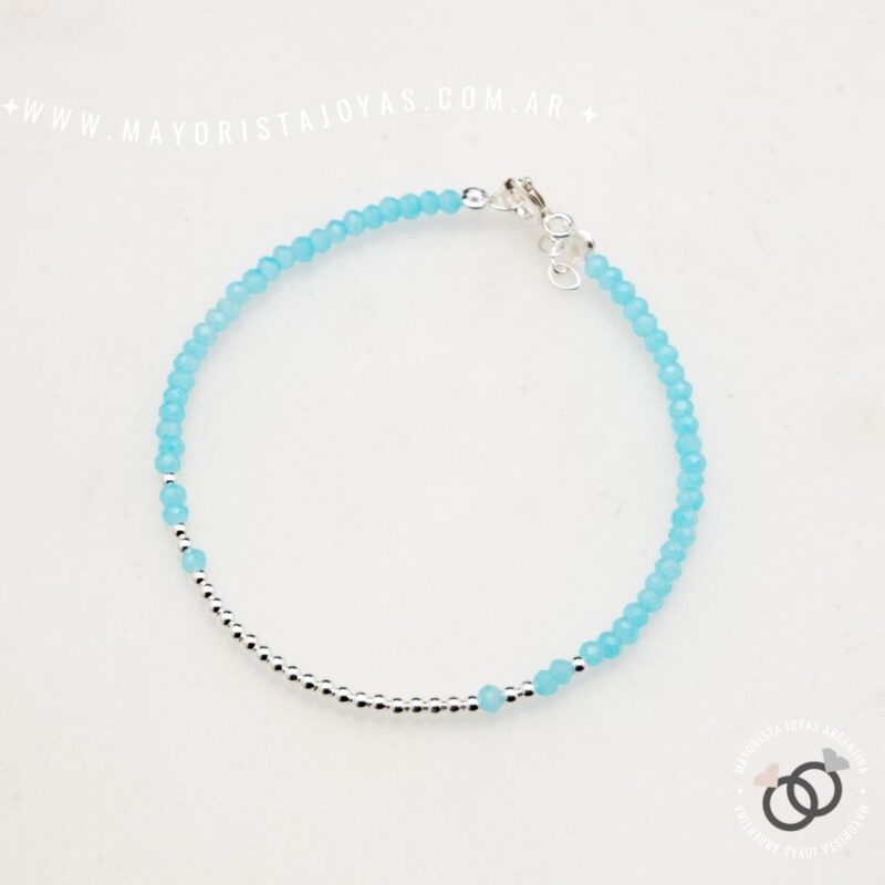 PULSERA PLATA Y CRISTAL (PBC0424)