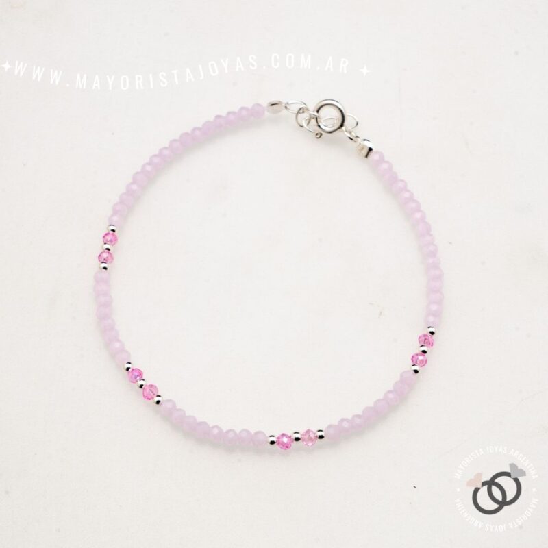 PULSERA PLATA Y CRISTAL (PBC0421)