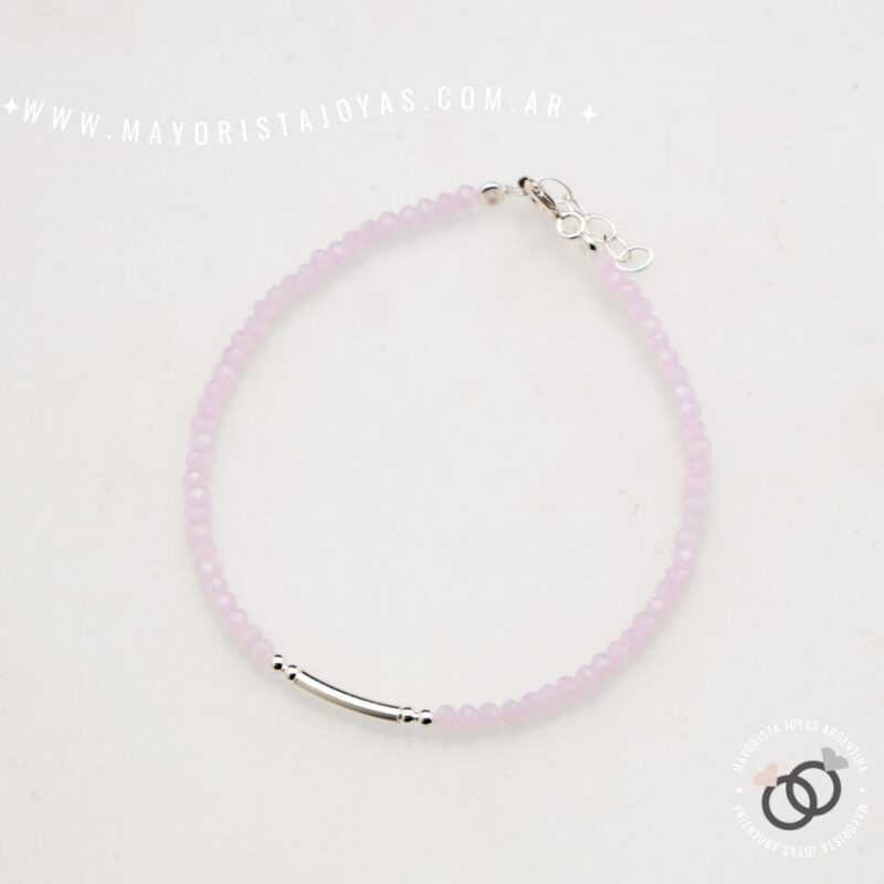 PULSERA PLATA Y CRISTAL (PBC0417)