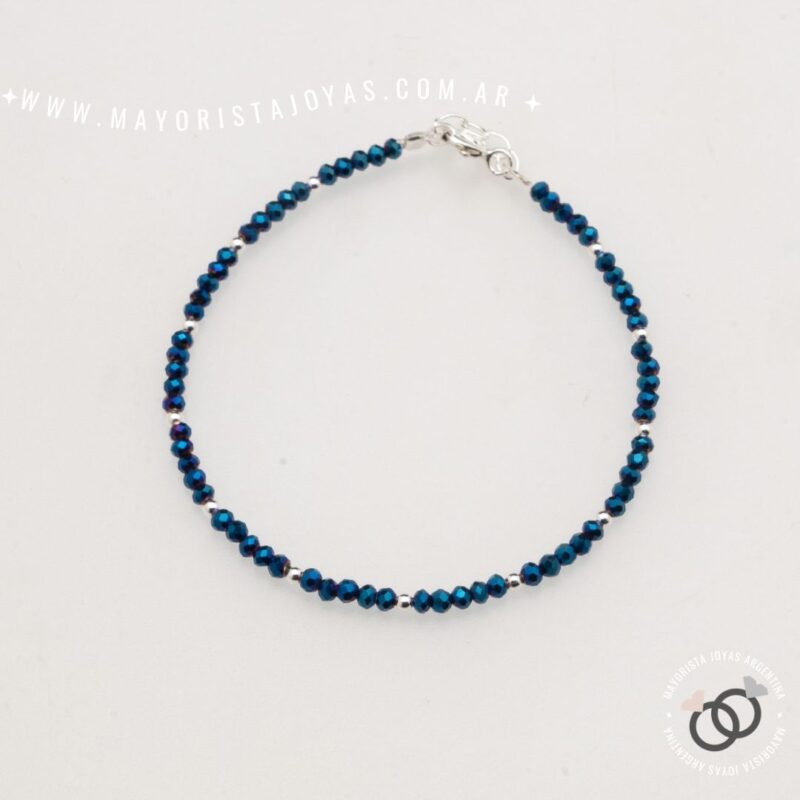 PULSERA PLATA Y CRISTAL (PBC0425)