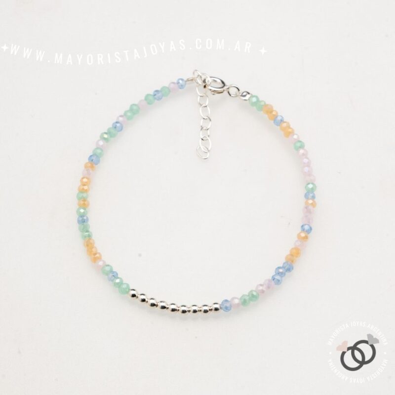 PULSERA PLATA Y CRISTAL (PBC0418)