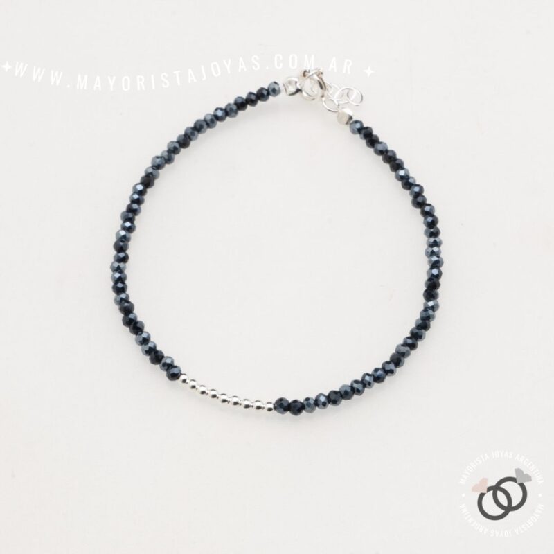 PULSERA PLATA Y CRISTAL (PBC0423)
