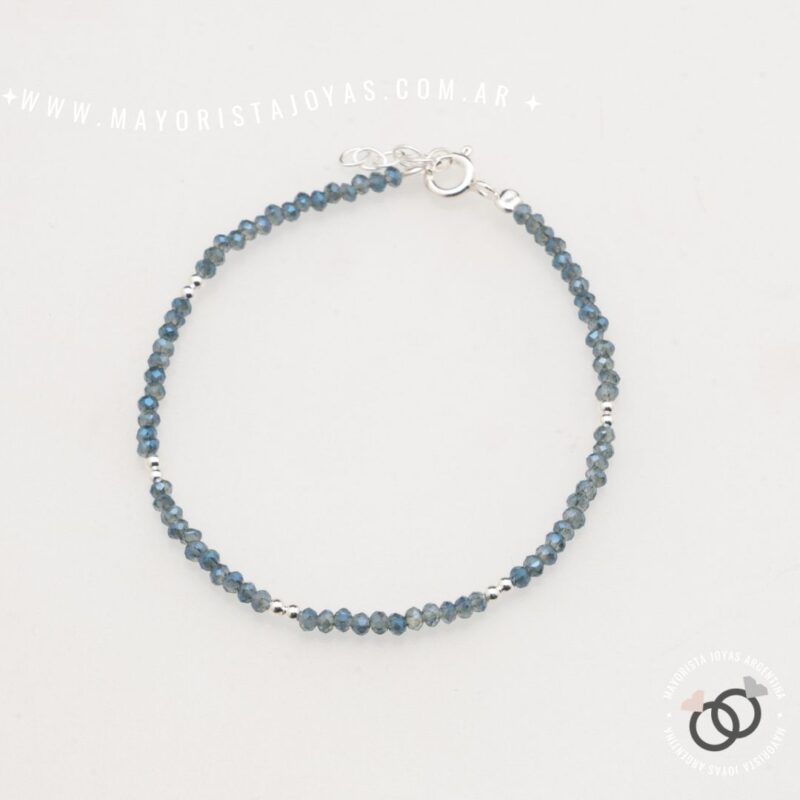PULSERA PLATA Y CRISTAL (PBC0413)