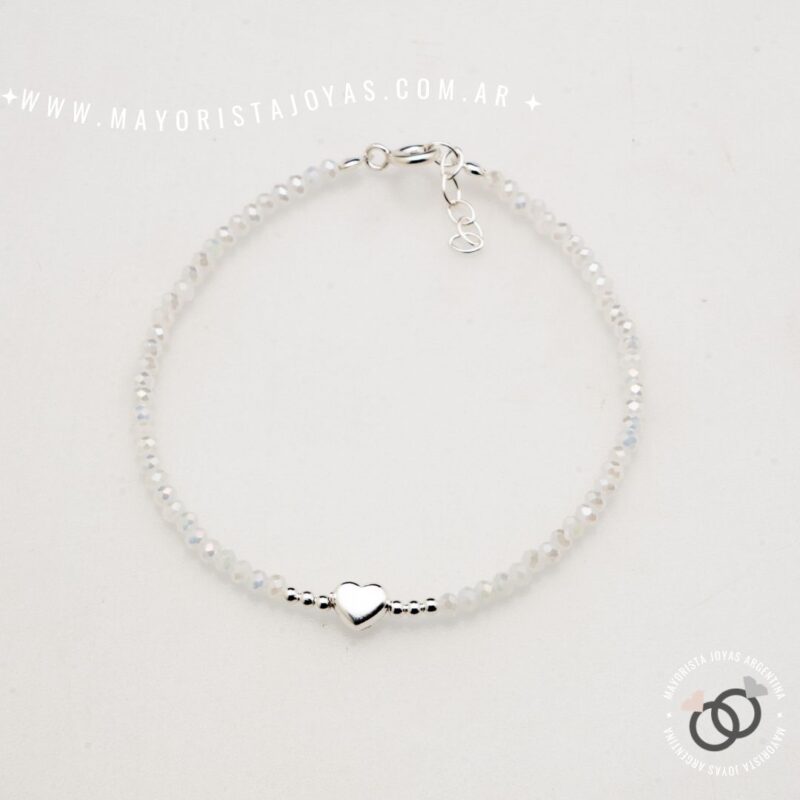 PULSERA PLATA Y CRISTAL (PBC0430)