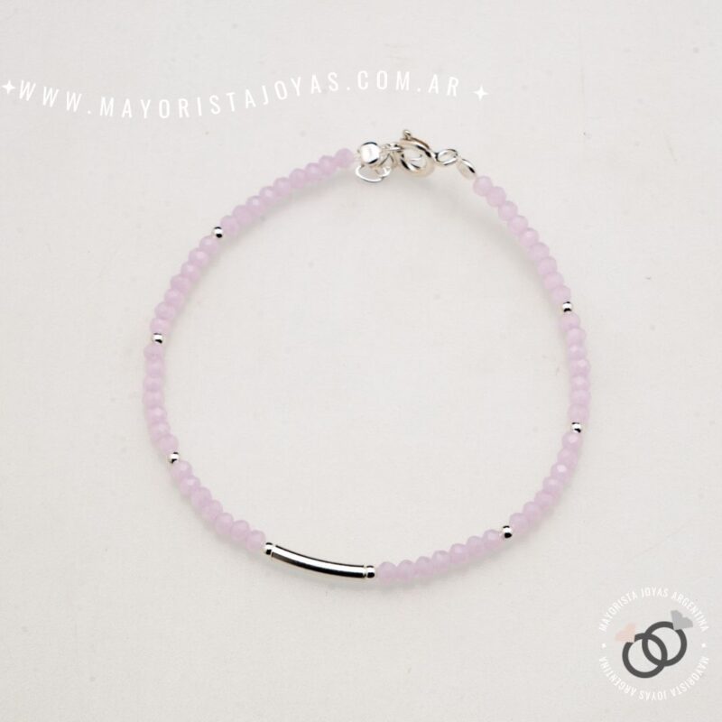 PULSERA PLATA Y CRISTAL (PBC0433)