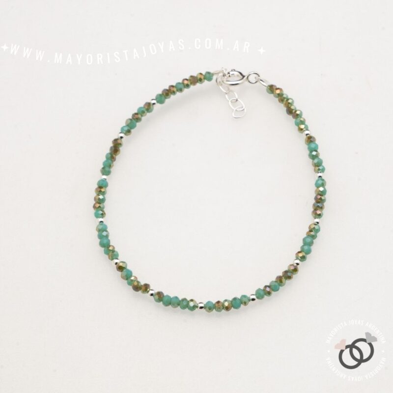 PULSERA PLATA Y CRISTAL (PBC0434)