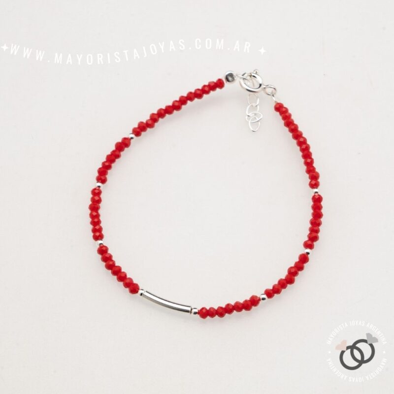 PULSERA PLATA Y CRISTAL (PBC0432)