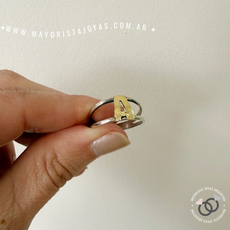 ANILLO PLATA Y ORO (POA0585)