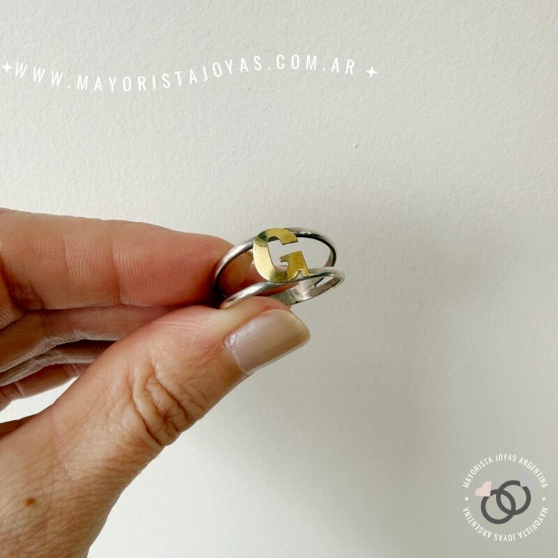 ANILLO PLATA Y ORO (POA0589)