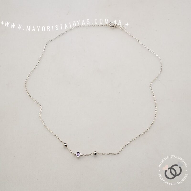 COLLAR PLATA Y CUBIC (PCC0174)