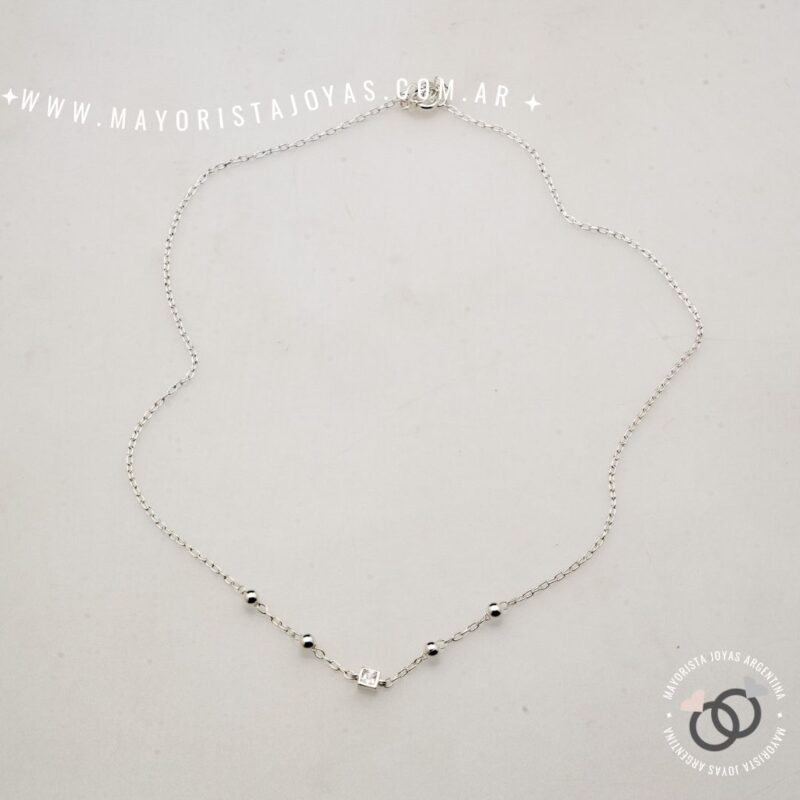 COLLAR PLATA Y CUBIC (PCC0179)