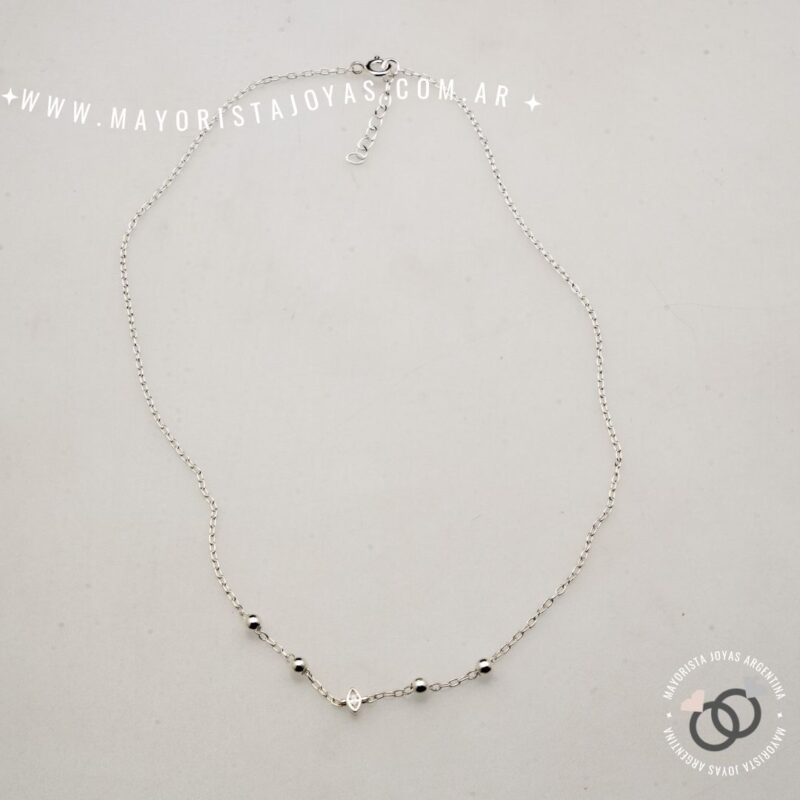 COLLAR PLATA Y CUBIC (PCC0180)