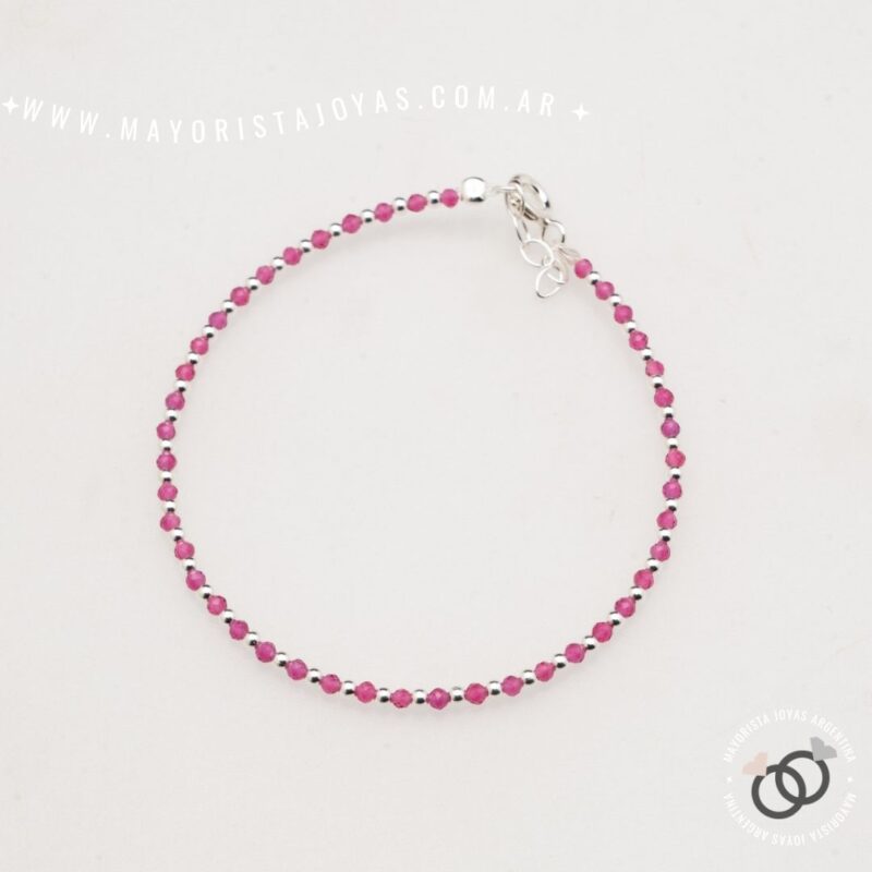 PULSERA PLATA Y PIEDRAS NATURALES (PBN0220)