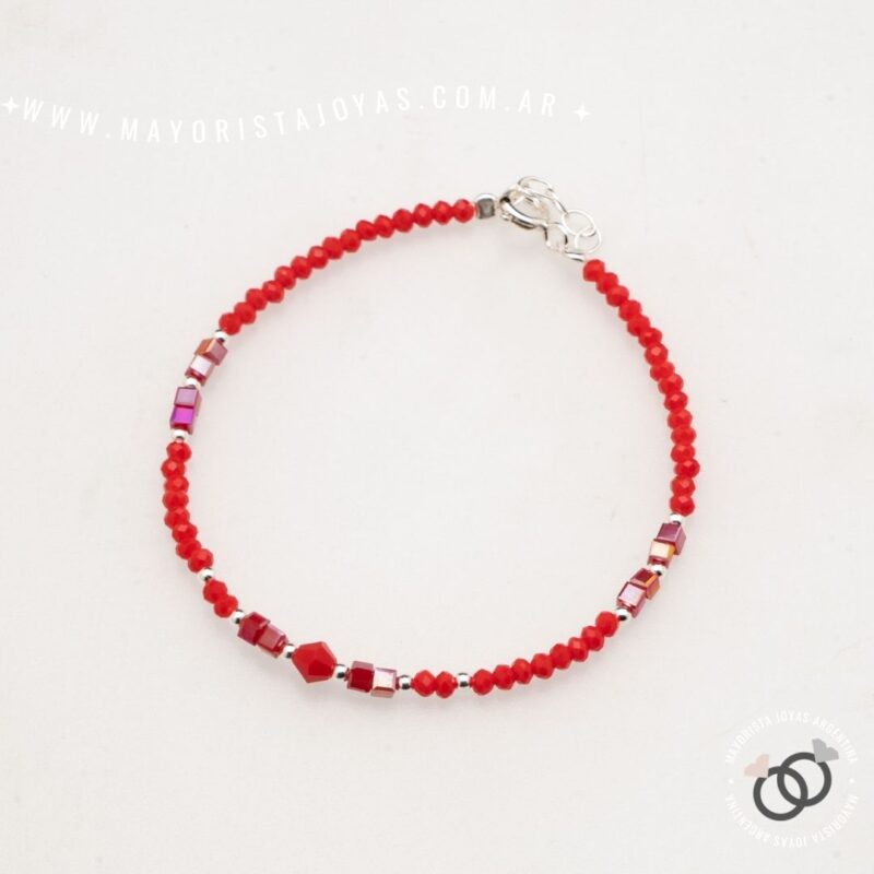PULSERA PLATA Y CRISTAL (PBC0456)