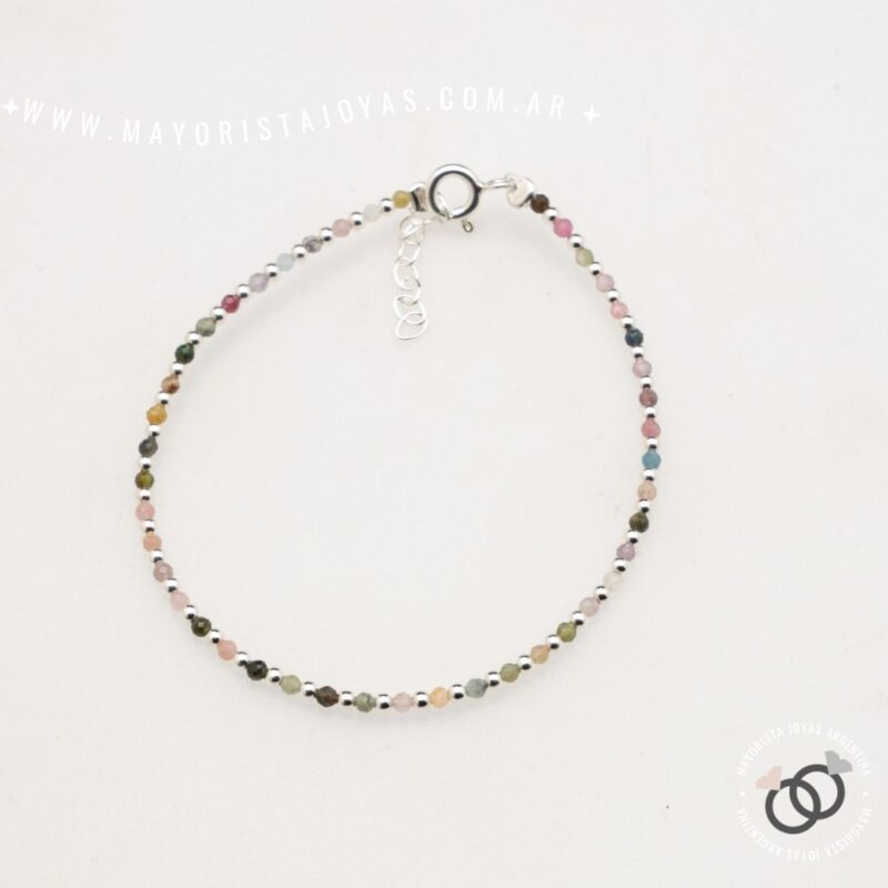 PULSERA PLATA Y PIEDRAS NATURALES (PBN0219)