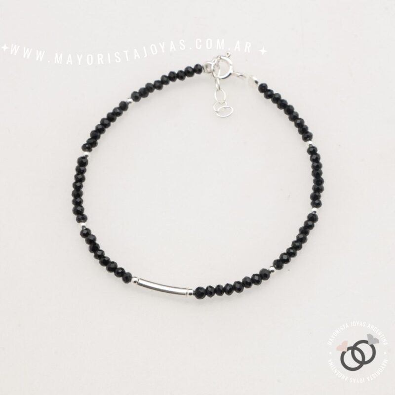 PULSERA PLATA Y CRISTAL (PBC0435)