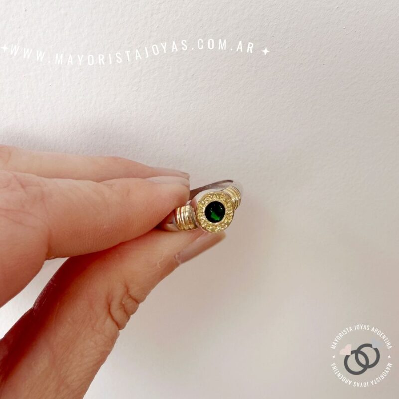 ANILLO PLATA Y ORO (POA0556)