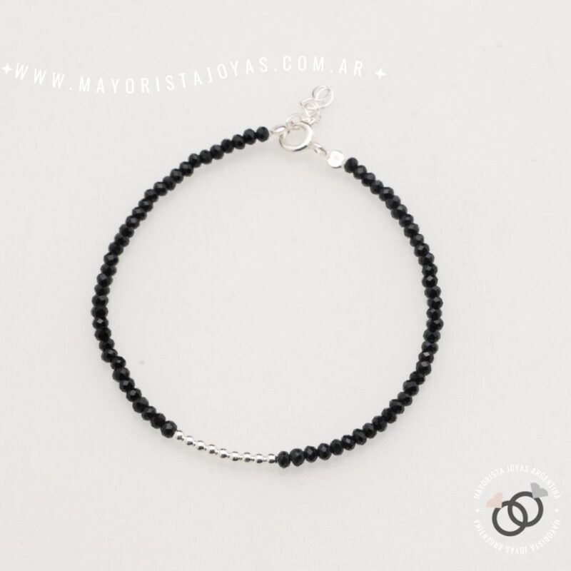 PULSERA PLATA Y CRISTAL (PBC0443)