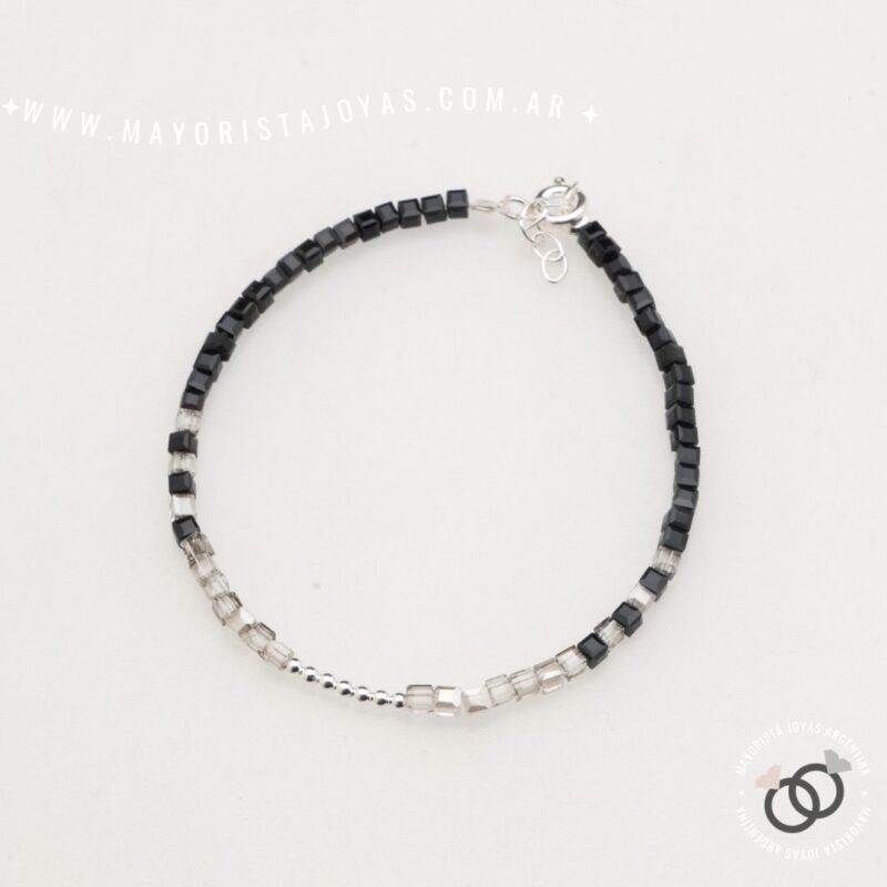 PULSERA PLATA Y CRISTAL (PBC0451)