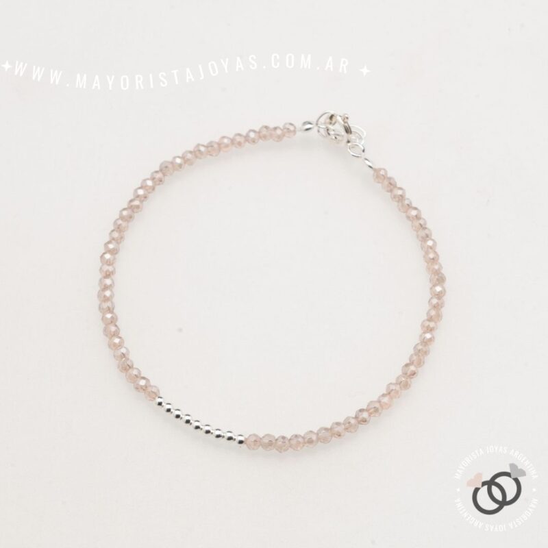 PULSERA PLATA Y CRISTAL (PBC0449)