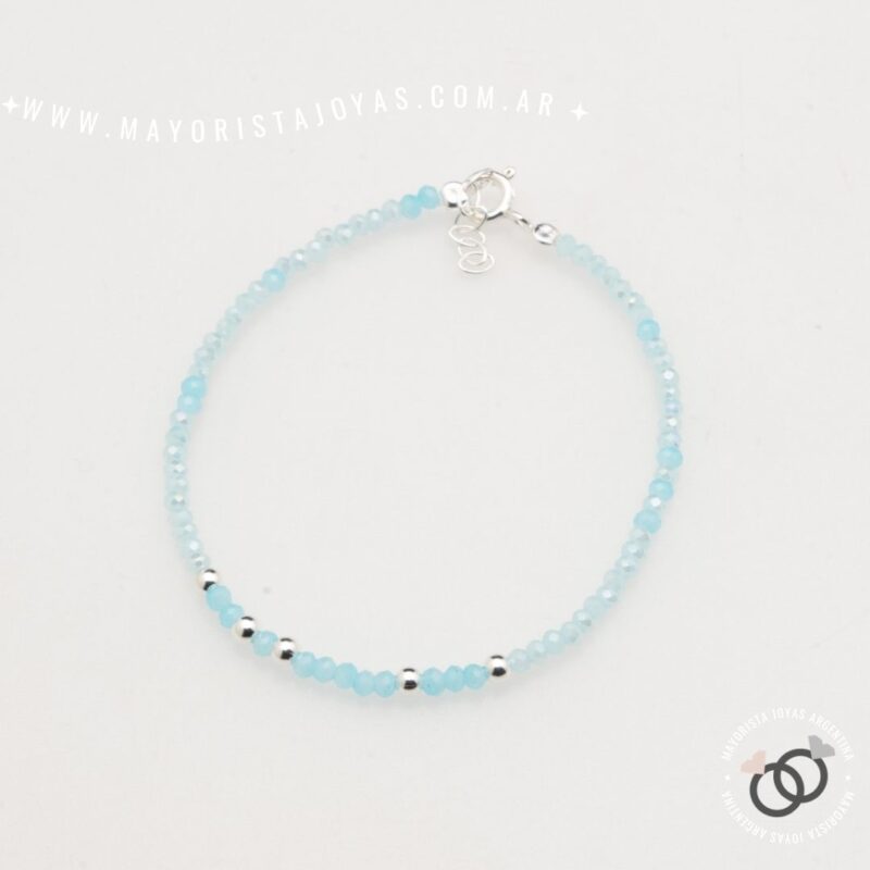 PULSERA PLATA Y CRISTAL (PBC0445)