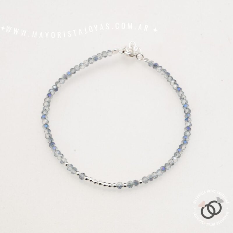 PULSERA PLATA Y CRISTAL (PBC0453)
