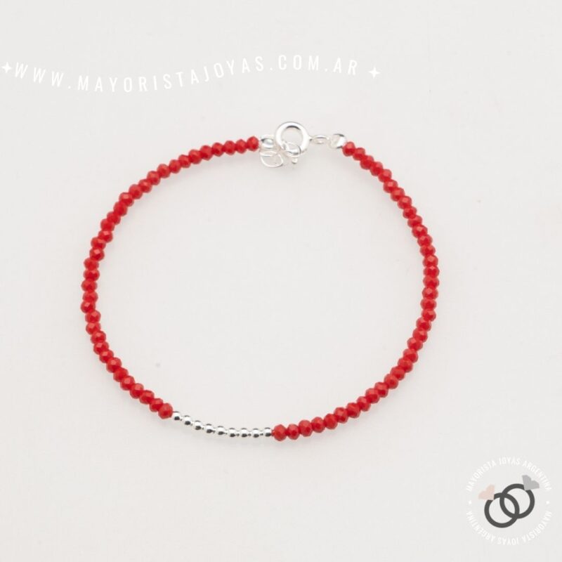 PULSERA PLATA Y CRISTAL (PBC0441)