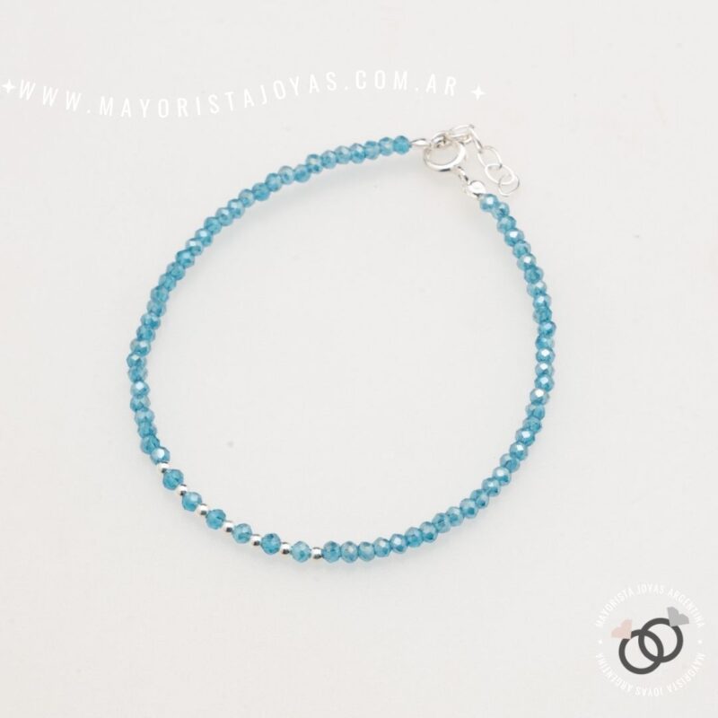 PULSERA PLATA Y CRISTAL (PBC0455)