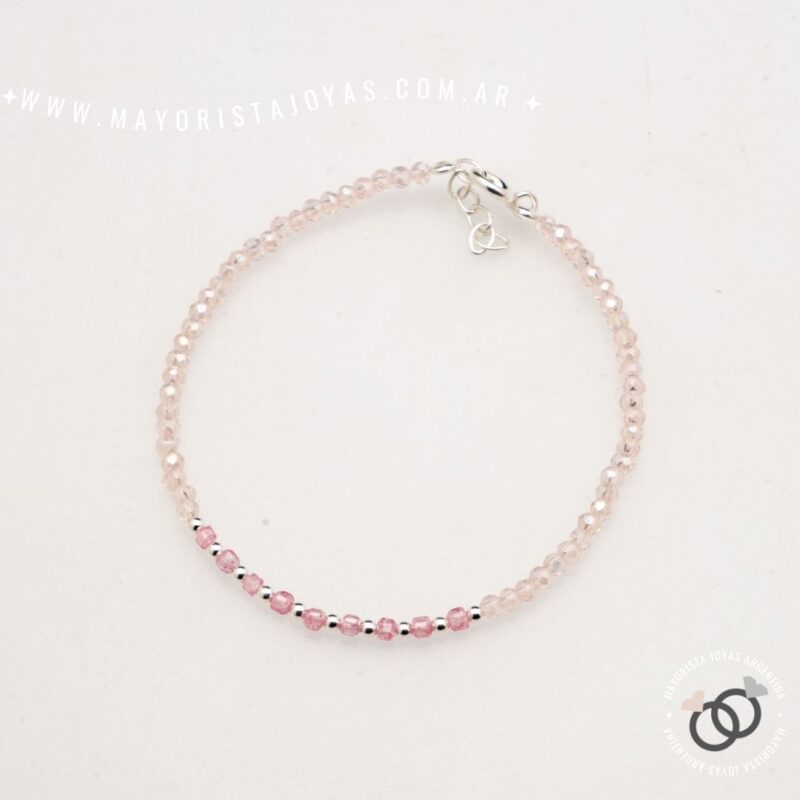 PULSERA PLATA Y CRISTAL (PBC0458)