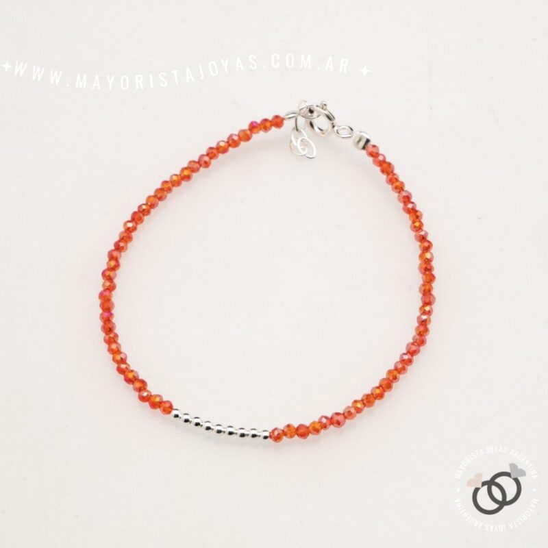 PULSERA PLATA Y CRISTAL (PBC0436)