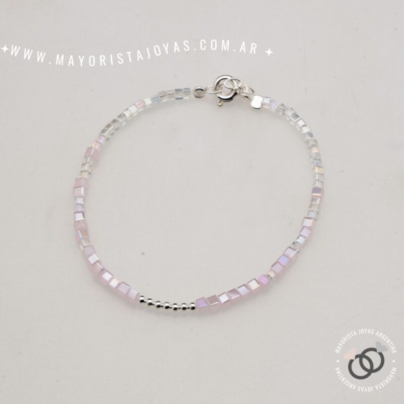 PULSERA PLATA Y CRISTAL (PBC0463)