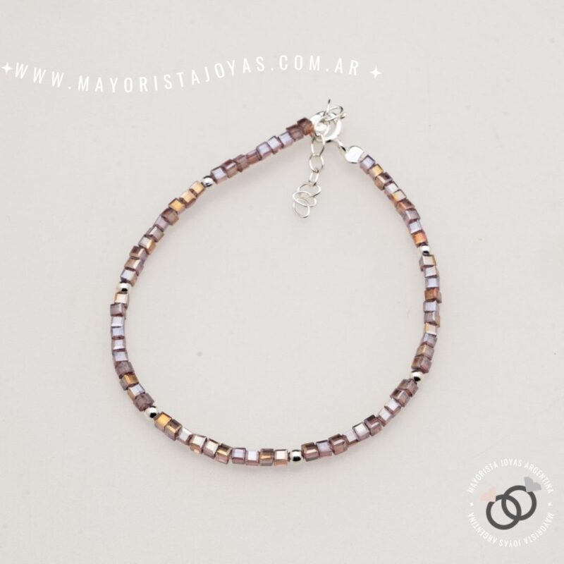 PULSERA PLATA Y CRISTAL (PBC0467)