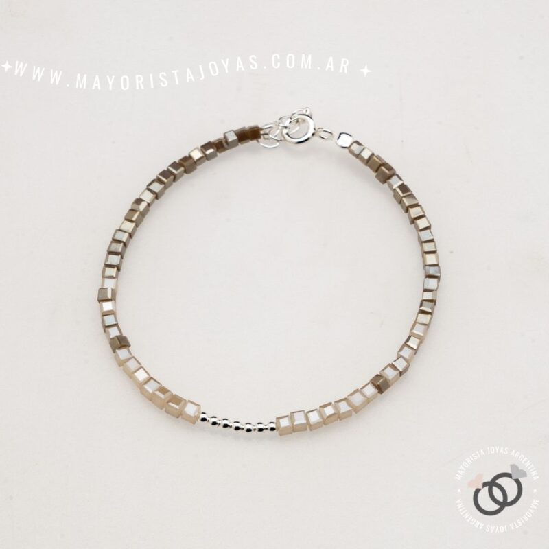 PULSERA PLATA Y CRISTAL (PBC0466)