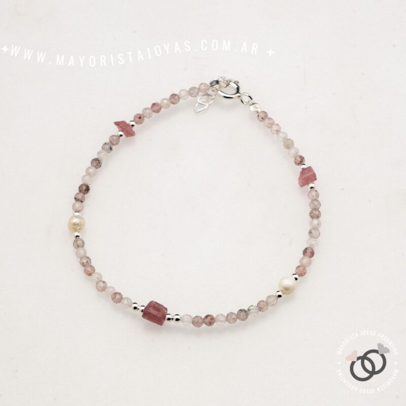 PULSERA PLATA Y PIEDRAS NATURALES (PBN0218)