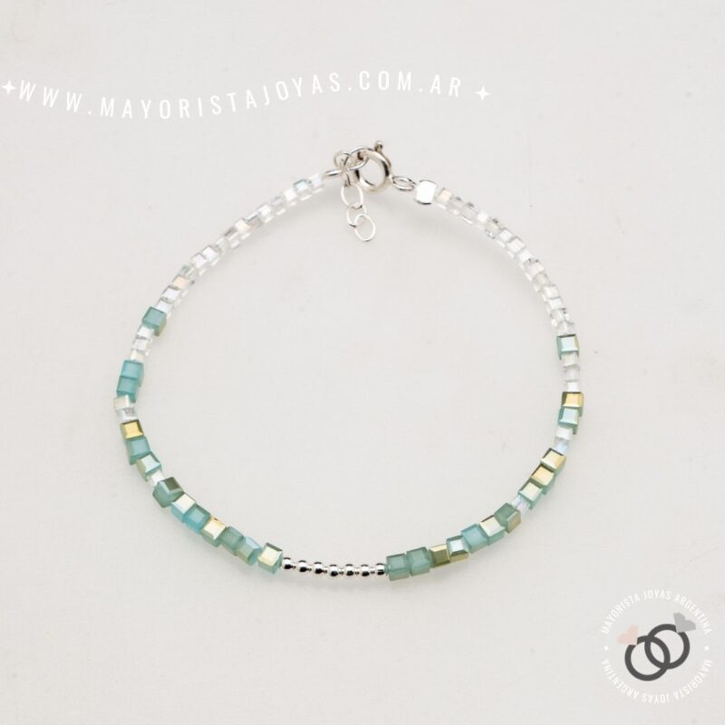 PULSERA PLATA Y CRISTAL (PBC0465)