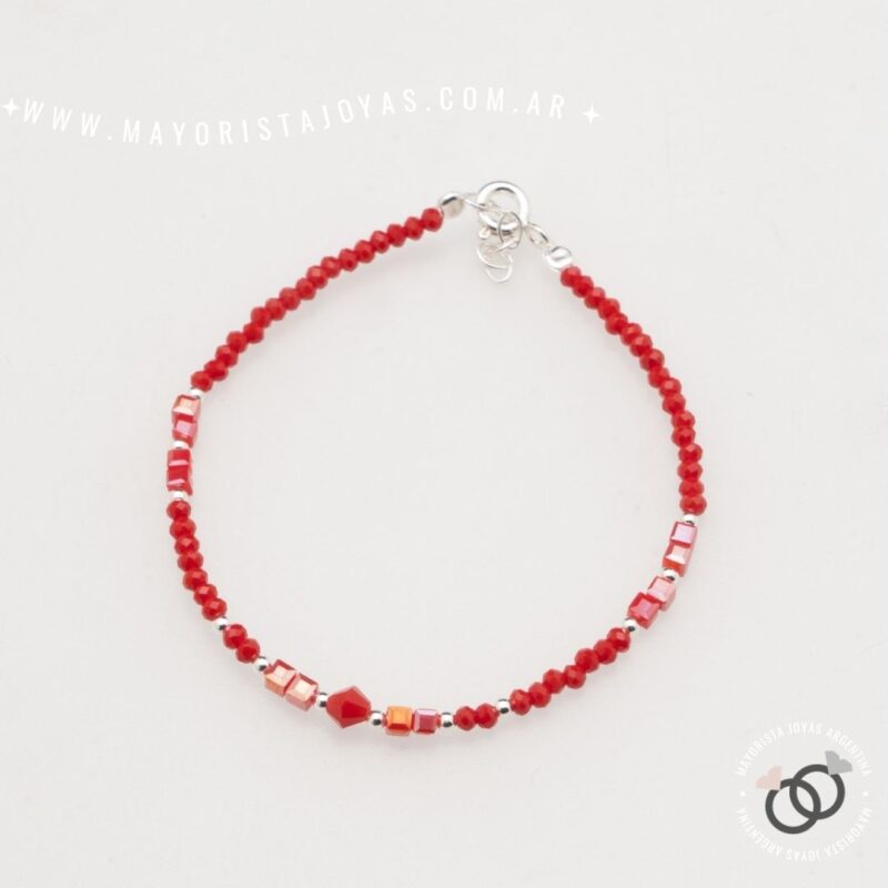 PULSERA PLATA Y CRISTAL (PBC0452)