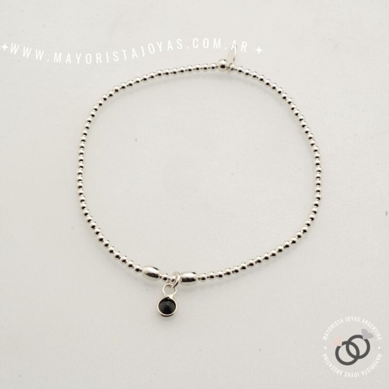 PULSERA PLATA Y CUBIC (PBZ0186)