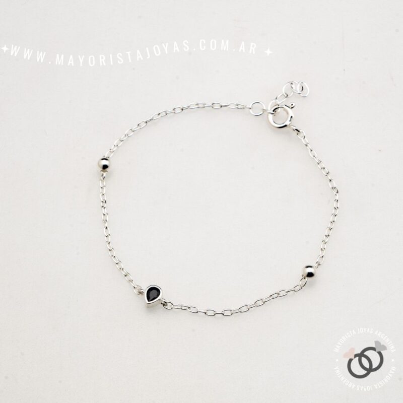 PULSERA PLATA Y CUBIC (PBZ0180)