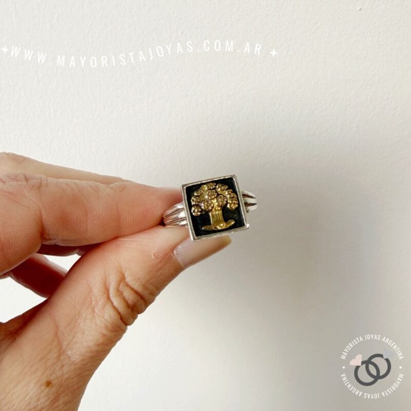 ANILLO PLATA Y ORO (POA0577)